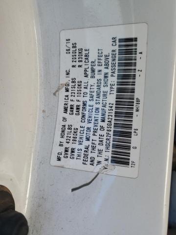 1HGCR2F65GA231542 - 2016 HONDA ACCORD SPORT თეთრი ფოტო 12