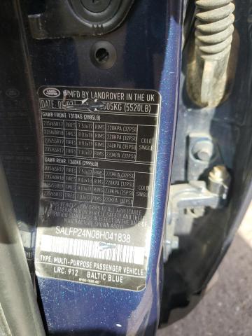 SALFP24N08H041838 - 2008 LAND ROVER LR2 SE BLUE photo 13