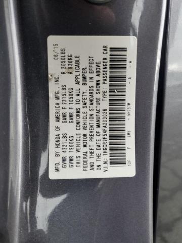 1HGCR2F54FA203026 - 2015 HONDA ACCORD SPORT GRAY photo 12