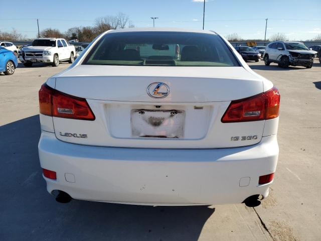 JTHBE262662002748 - 2006 LEXUS IS 350 WHITE photo 6