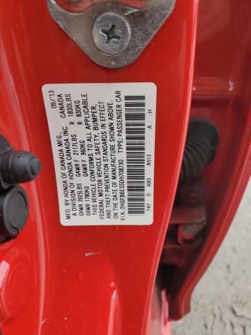 2HGFB6E55DH708730 - 2013 HONDA CIVIC SI RED photo 13