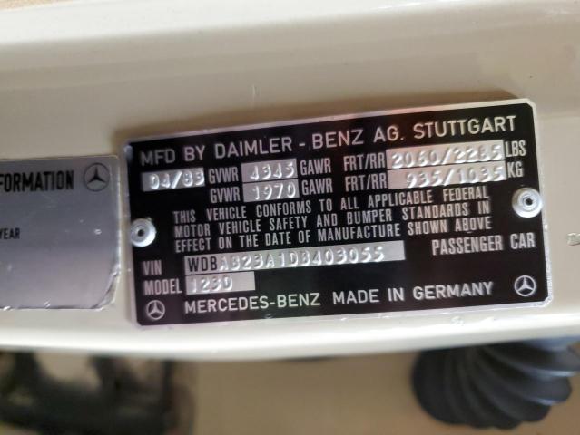 WDBAB23A1DB403055 - 1983 MERCEDES-BENZ 240 D CREAM photo 12