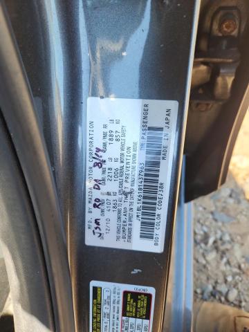 JM1BL1K61B1437963 - 2011 MAZDA 3 S GRAY photo 12