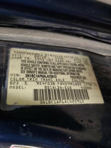 3N1BC1AP6AL425912 - 2010 NISSAN VERSA S ლურჯი ფოტო 13