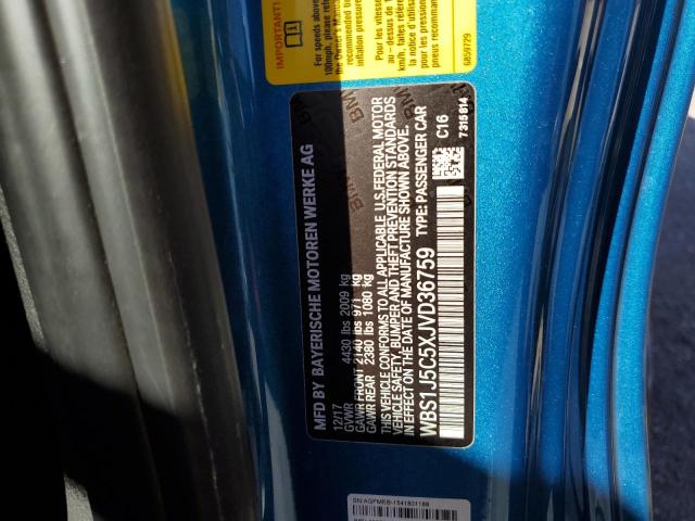 WBS1J5C5XJVD36759 - 2018 BMW M2 蓝色 照片 12