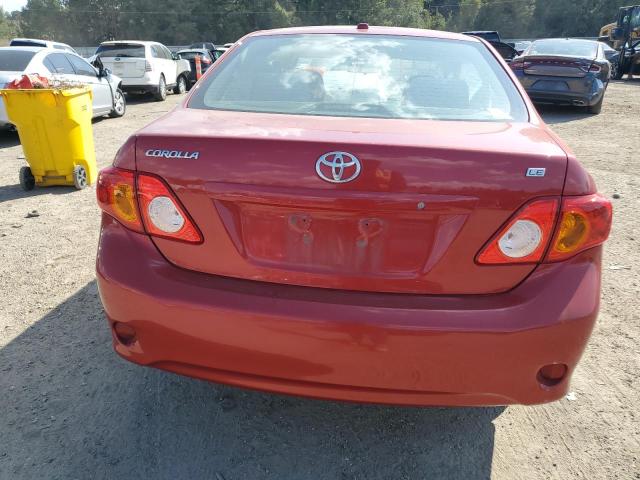 1NXBU4EE2AZ256252 - 2010 TOYOTA COROLLA BASE Қызыл фото 6