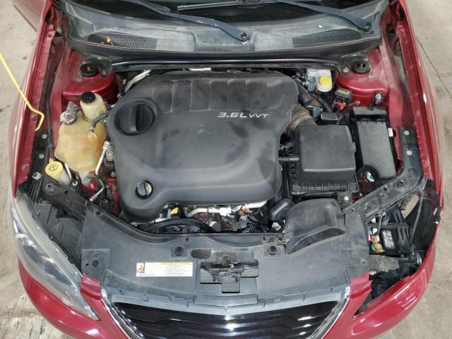 1C3BC8FG1BN600961 - 2011 CHRYSLER 200 S RED photo 11