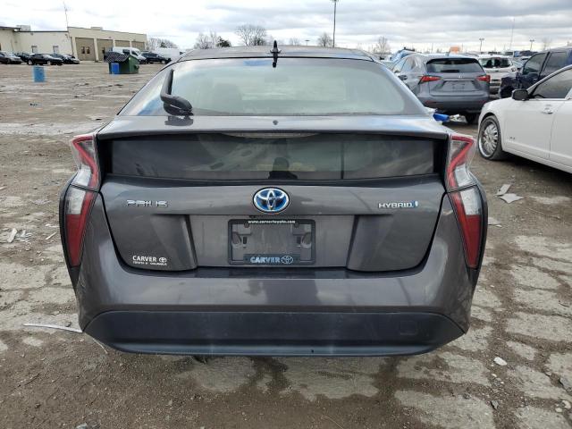 JTDKBRFU0H3545272 - 2017 TOYOTA PRIUS CHARCOAL photo 6