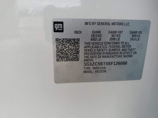 1G1ZC5ST5SF126088 - 2025 CHEVROLET MALIBU LS თეთრი ფოტო 13