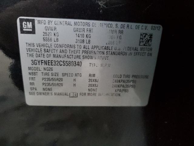 3GYFNEE32CS580340 - 2012 CADILLAC SRX PERFORMANCE COLLECTION Qara foto 12