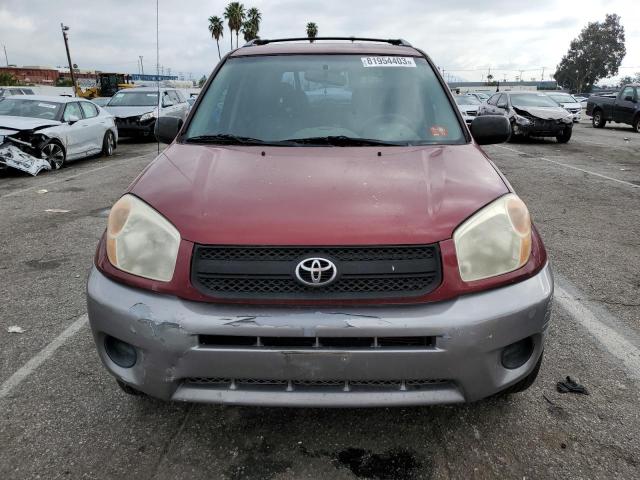 JTEGD20V440020280 - 2004 TOYOTA RAV4 BURGUNDY photo 5