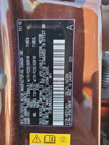 2T2BZMCA0GC005723 - 2016 LEXUS RX 350 BASE BROWN photo 13