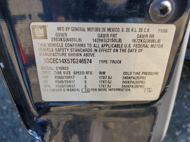 3GCEC14X57G246574 - 2007 CHEVROLET SILVERADO C1500 CLASSIC BLUE photo 12