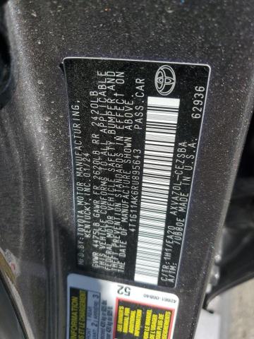 4T1G11AK6RU895643 - 2024 TOYOTA CAMRY SE NIGHT SHADE GRAY photo 12