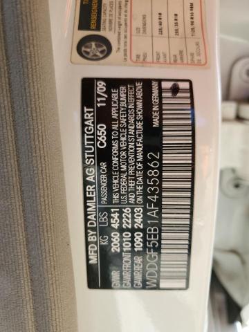 WDDGF5EB1AF435862 - 2010 MERCEDES-BENZ C 300 Ağ foto 12