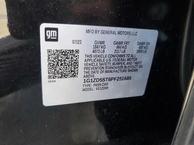 1G1ZD5ST6PF251685 - 2023 CHEVROLET MALIBU LT BLACK photo 12