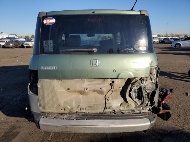 5J6YH286X4L016611 - 2004 HONDA ELEMENT EX GREEN photo 6