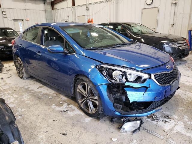 KNAFX4A87E5173734 - 2014 KIA FORTE EX BLUE photo 4