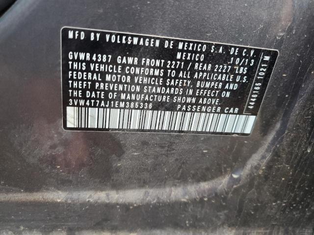 3VW4T7AJ1EM385336 - 2014 VOLKSWAGEN JETTA GLI Boz foto 12