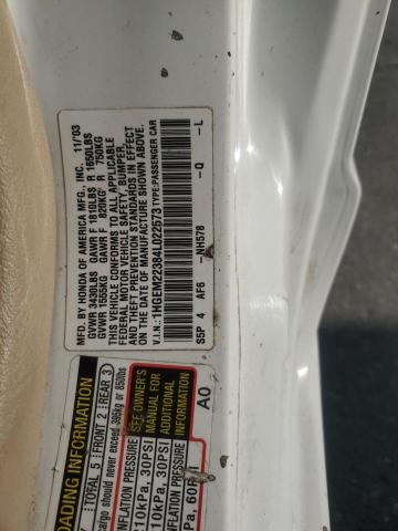 1HGEM22384L022573 - 2004 HONDA CIVIC DX VP Սպիտակ լուսանկար 12