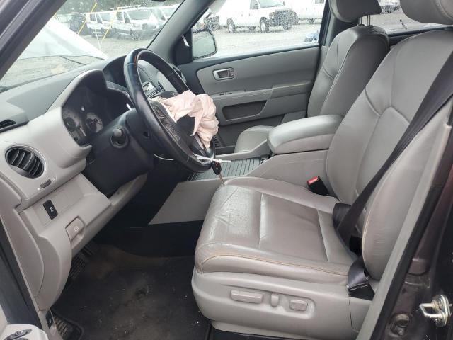 5FNYF4H56EB015832 - 2014 HONDA PILOT EXL GRAY photo 7