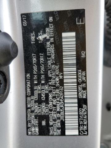 JTEBU5JR3H5439162 - 2017 TOYOTA 4RUNNER SR5/SR5 PREMIUM SILVER photo 13