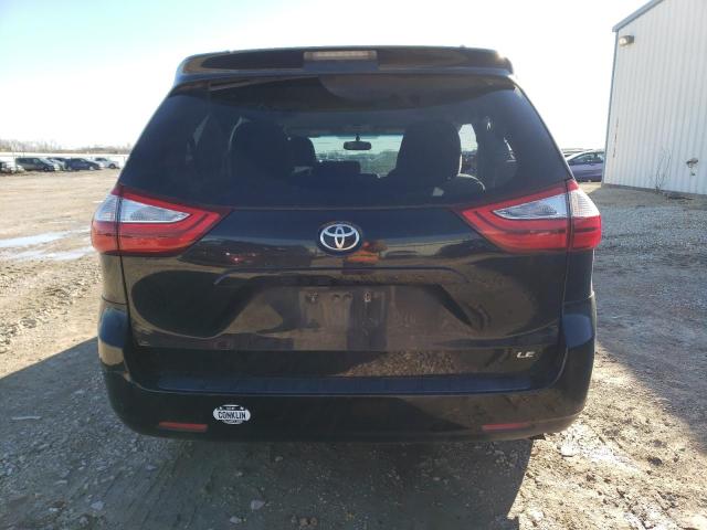 5TDKZ3DCXHS857763 - 2017 TOYOTA SIENNA LE BLACK photo 6