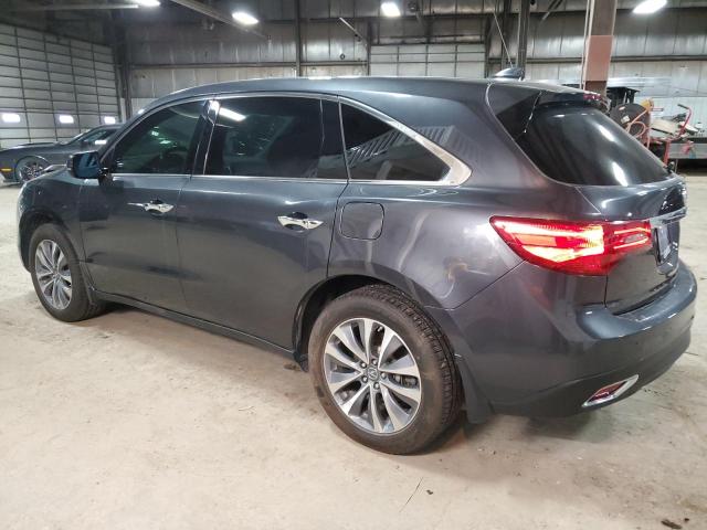 5FRYD4H42GB039835 - 2016 ACURA MDX TECHNOLOGY GRAY photo 2