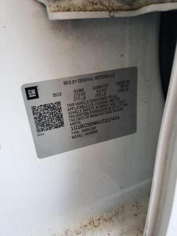 1G1BC5SM0J7217434 - 2018 CHEVROLET CRUZE LS თეთრი ფოტო 12