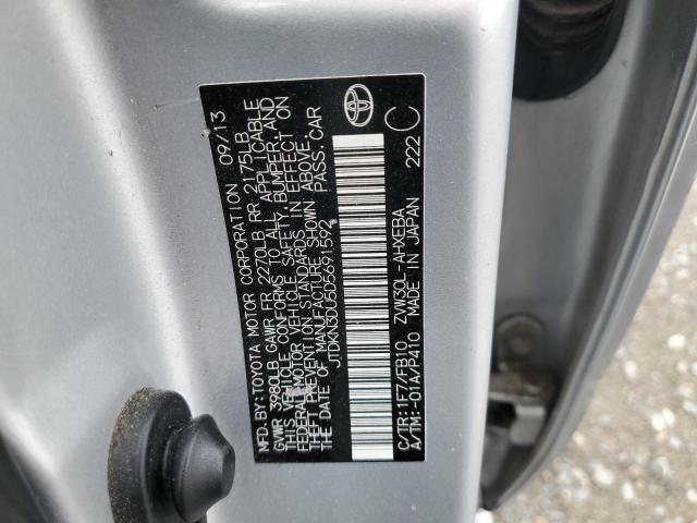 JTDKN3DU5D5691592 - 2013 TOYOTA PRIUS 银色 照片 12