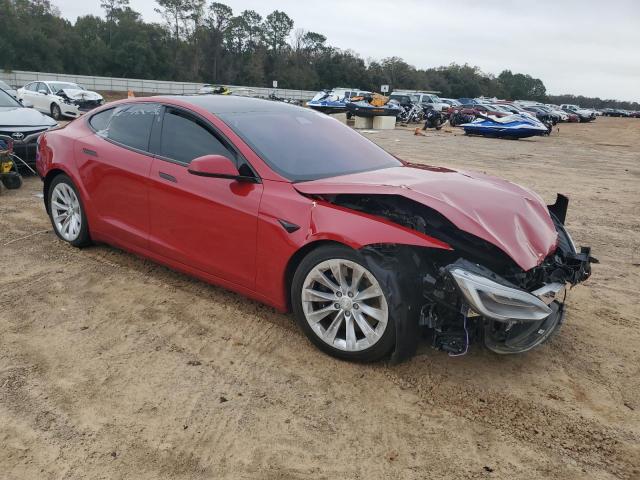 5YJSA1E63MF442822 - 2021 TESLA MODEL S RED photo 4