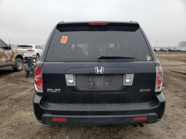 2HKYF18606H520646 - 2006 HONDA PILOT EX BLACK photo 6