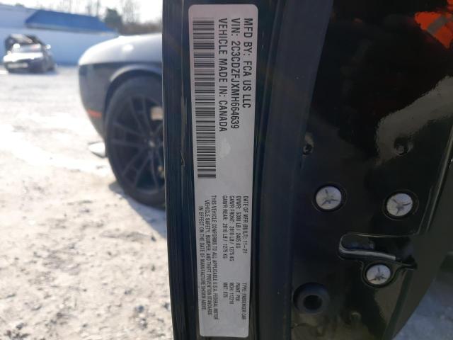 2C3CDZFJXMH664639 - 2021 DODGE CHALLENGER R/T SCAT PACK BLACK photo 12