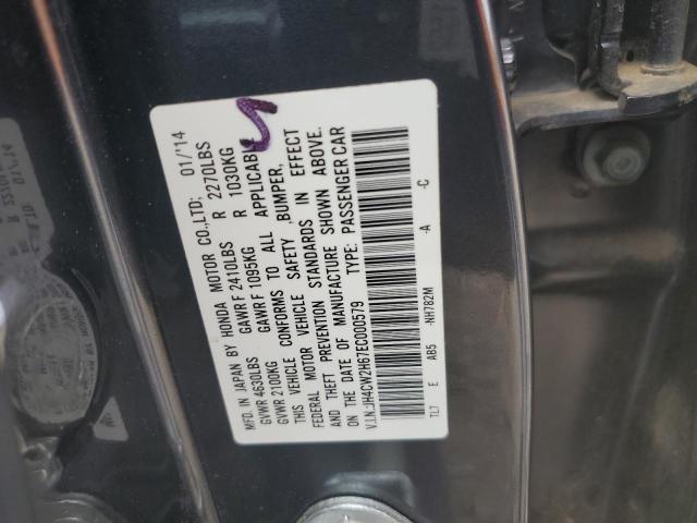 JH4CW2H67EC000579 - 2014 ACURA TSX TECH GRAY photo 12