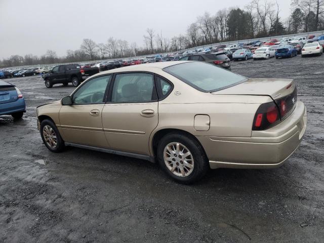 2G1WF55E349461630 - 2004 CHEVROLET IMPALA GOLD photo 2