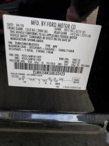 2LMHJ5NK3JBL02423 - 2018 LINCOLN MKT Noir photo 14