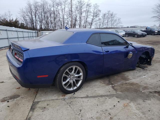 2C3CDZKG7MH677374 - 2021 DODGE CHALLENGER GT BLUE photo 3