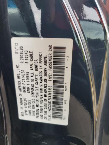 1HGCS1B72CA006356 - 2012 HONDA ACCORD EX BLACK photo 12