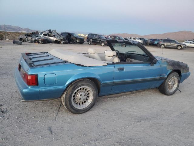 1FACP44E3NF164861 - 1992 FORD MUSTANG LX BLUE photo 3