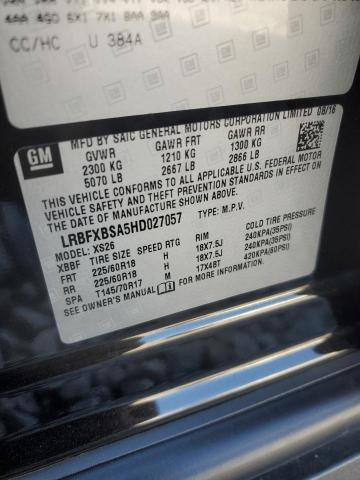 LRBFXBSA5HD027057 - 2017 BUICK ENVISION ESSENCE შავი ფოტო 13