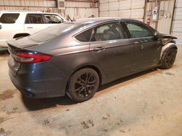 3FA6P0H94JR180227 - 2018 FORD FUSION SE GRAY photo 3