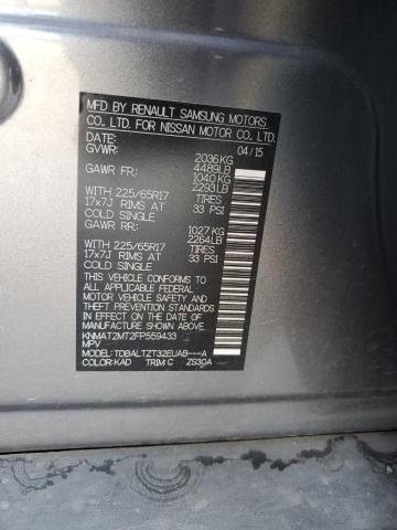 KNMAT2MT2FP559433 - 2015 NISSAN ROGUE S GRAY photo 13