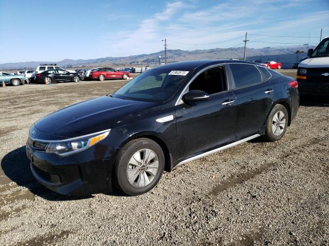 KNAGT4LE9H5011871 - 2017 KIA OPTIMA HYBRID BLACK photo 1