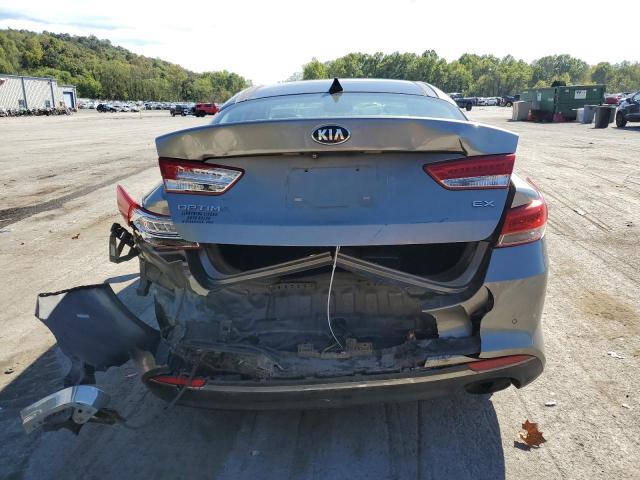 5XXGU4L38GG107337 - 2016 KIA OPTIMA EX GRAY photo 6