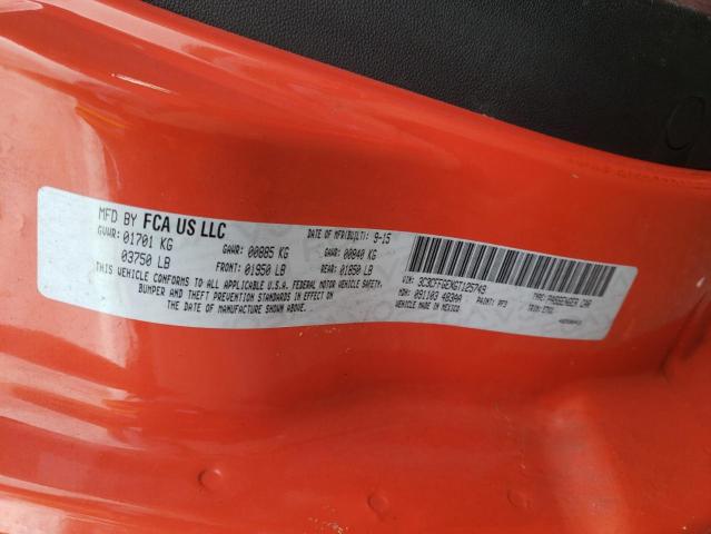 3C3CFFGEXGT125749 - 2016 FIAT 500 ELECTRIC ORANGE photo 13