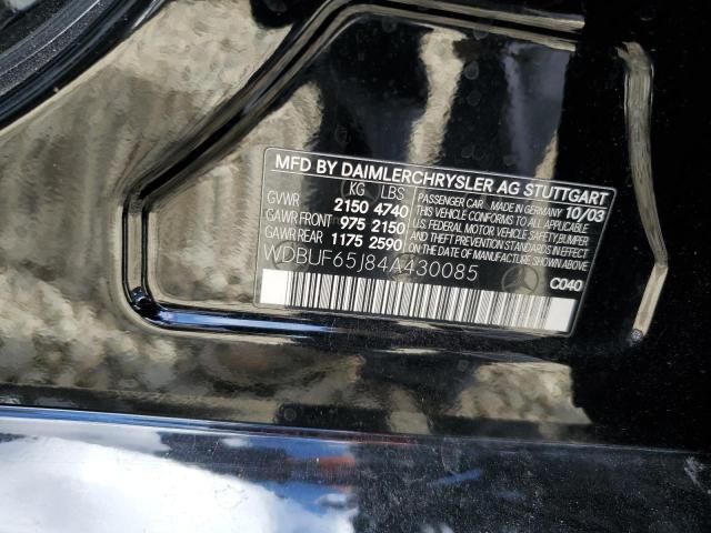 WDBUF65J84A430085 - 2004 MERCEDES-BENZ E 320 Qara foto 12