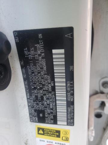 5TDZA3EH6CS028410 - 2012 TOYOTA HIGHLANDER BASE Blanco foto 13