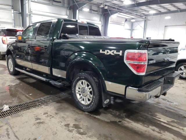 1FTFW1ET9DFB10033 - 2013 FORD F150 SUPERCREW GREEN photo 2