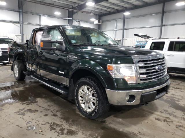 1FTFW1ET9DFB10033 - 2013 FORD F150 SUPERCREW GREEN photo 4