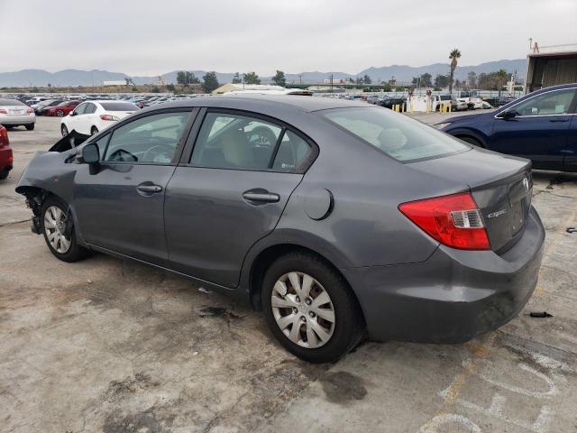 19XFB2F50CE309482 - 2012 HONDA CIVIC LX GRAY photo 2